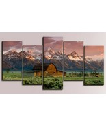 Multi Panel Print Barn Mountain Nature Scenery Canvas Wall Art Country 5... - £21.80 GBP+