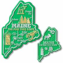 Maine State Map Giant &amp; Small Magnet Set by Classic Magnets, 2-Piece Set, Collec - £7.17 GBP