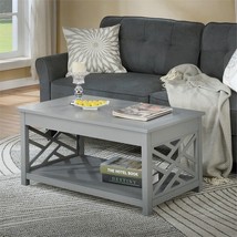 Alaterre Furniture Coventry Wood Gray Coffee Table and End Table Set of 2 - £383.73 GBP