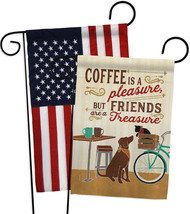 Coffee and Friends - Impressions Decorative USA Applique Garden Flags Pack GP117 - £24.25 GBP