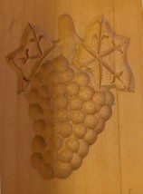 Carved Wood Butter Mold/Cookie Mold Vintage Grape Design Made in Germany - $49.99