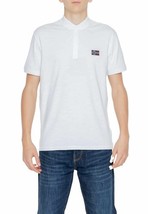 Napapijri Men Polo White Designer Shirt Logo 2025 Collection - $1,488.88 MXN