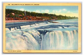 Willamette Falls Oregon City Oregon OR UNP Linen Postcard T21 - £1.52 GBP