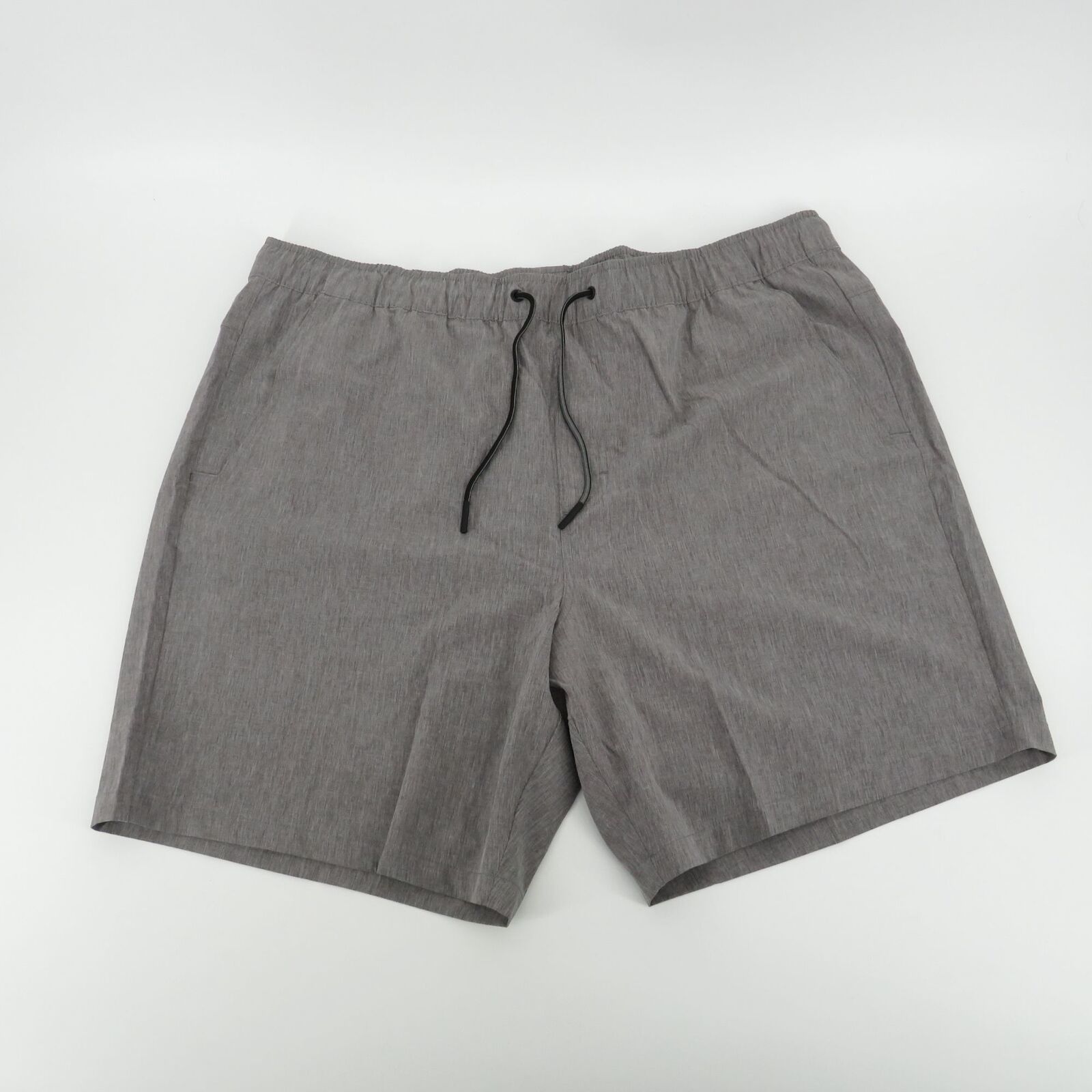 Eddie Bauer Men's Woven Tech Elastic Waist Gray Shorts XXL NWT $60 - $23.76