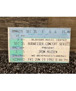 IRON MAIDEN Concert Ticket Stub Cuyahoga Falls, OH June 19, 1992 - RARE! - £14.93 GBP