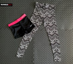 2x Yoga Gym Tights Pants &amp; Black Shorts Women Nike &amp; Victoria Secret Pink Small - £23.35 GBP