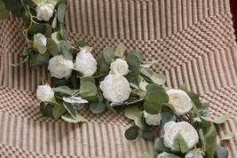 Misspin 2Pcs.Artificial Flowers Garland Eucalyptus Garland Vintage Fake Flower - £30.32 GBP