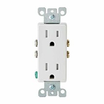 Leviton Decora 15 Amp Tamper Resistant Duplex Outlet, White - £1.54 GBP