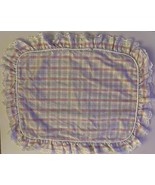 Waverly Fieldcrest Standard Pillow Sham Ruffled Plaid Standard Eyelet Trim - $18.69