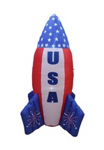 Patriotic Led Inflatable 4TH Of July Indepenence Day Rocket Ship Yard Decoration - £51.74 GBP