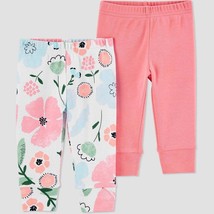 Baby 2pk Floral Pants - Just One You made by carter&#39;s Pink 9M - £6.30 GBP