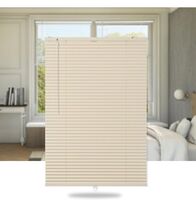 Beige Vinyl Cordless Window Blind 38"x72" Indoor Light Filtering Shade - $24.75