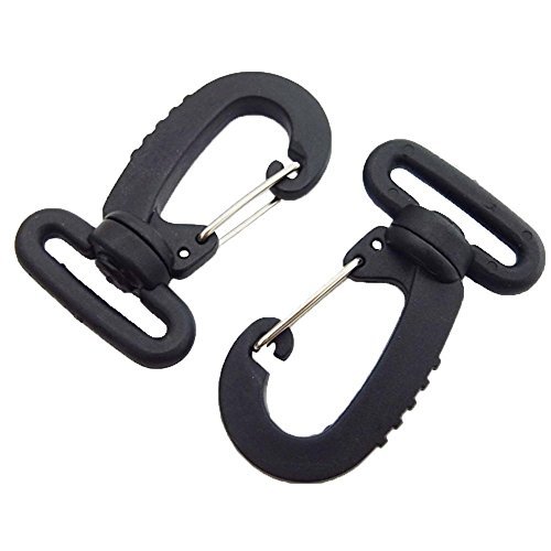 Bluemoona 20 PCS - 1" 25mm Plastic Hook Rocker Swivel Strap Webbing Buckles