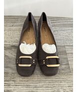 Trotters Womens Sizzle Signature Brown Suede Casual Flats Size 10.5 Buckle - $37.37 CAD