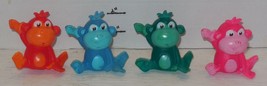 Lot of 4 Plastic Bath toys pink Orange Blue Green Monkey Pretend Play - £8.26 GBP