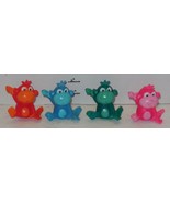 Lot of 4 Plastic Bath toys pink Orange Blue Green Monkey Pretend Play - $13.80 CAD