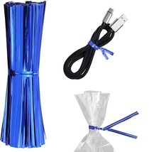 Blue Metallic Twist Ties for Bags 4 Inch. 100000 Pack of Aluminum Foil... - £125.73 GBP