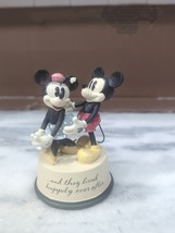 Hallmark Disney Minnie &amp; Mickey Mouse Figurine, Happily Ever After, Wedd... - £10.11 GBP