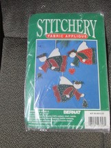 "Christmas Angels - Fabric Applique Kit"" - New - Bernat - Makes 3 Ornaments - $8.89