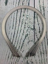 12 Pieces Smooth Metal Headbands Frames in Silver Tone for DIY Tiara Bas... - $14.25