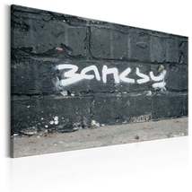 Tiptophomedecor Stretched Canvas Street Art - Banksy: Signature - Stretched & Fr - $79.99+