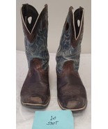 Ariat Men&#39;s Rawhide Distressed Brown Rawhide Blue Cowboy Boots US12D - £31.01 GBP