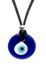 Evil Eye Necklace Pendant Lucky Protection Corded Glass Kabbalah Nazar Turkish - £5.53 GBP