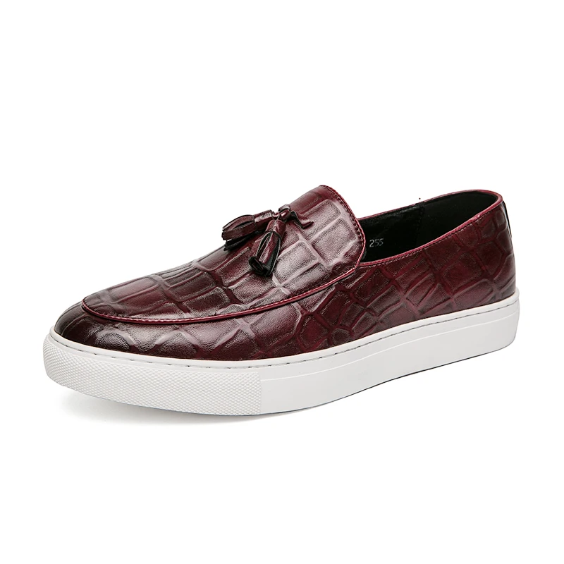 Split Leather Men Loafers Plus Size 38-47 Man Footwear Casual Flats Shoe... - $55.03