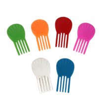 Lot Of 6 Vintage Barbie Doll Pink Orange White Green Red Blue Shell Pick Combs - £13.63 GBP