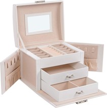 Christmas Gifts, Travel Jewelry Case, Compact Jewelry Organizer With 2 Drawers, - £29.90 GBP