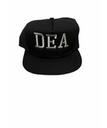 Vintage DEA Task Force Black Hat Cap Adjustable Made in USA - £15.40 GBP