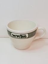 Vintage currier and Ives coffee mug with a green stagecoach design - £10.21 GBP