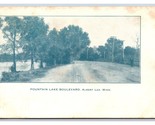 Fountain Lake Boulevard Albert Lea Minnesota MN UNP UDB Postcard P26 - $4.42