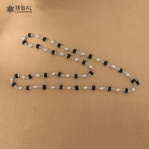 54 / 108 beads 925 solid silver Karungali and silver bead navkar jaap ma... - $218.19+