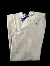 Ralph Dress Pants the Comfort Flex Pants Mens Size 32x30 Light Brown Pla... - £65.55 GBP