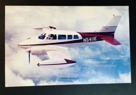 Original 1960s Cessna Aircraft Dealer&#39;s Promo LARGE Postcard Skyknight A... - $7.00