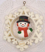 Hallmark Keepsake Ornaments Twirl About Snowman Christmas Snowflake 1977 - $8.00