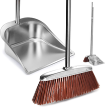 Broom And Dustpan Set For Home Sweeping Indoor Outdoor Kitchen Office Lo... - £35.33 GBP