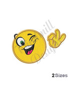 Winking Smiley Face - Machine Embroidery Design - £2.74 GBP