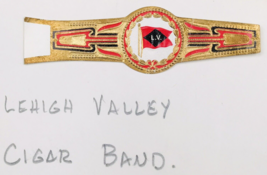 Vintage Lehigh Valley RR LVRR Railroad Cigar Band 2.75&quot; x 0.75&quot; - $9.49