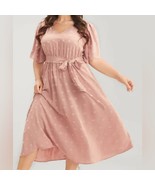 BloomChic NWT Swiss Dot Flutter Sleeve Dress * Mauve * 14 - 16 - $24.19