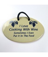 MOUNTAINE MEADOWS POTTERY wall hanging plaque USA &quot;I Love cooking with w... - $15.72