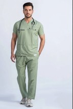 Custom Nurse Scrub &amp; Trouser Set, Embroidered  Personilized S-XL - $44.54