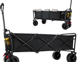 Super Large Collapsible Garden Cart Folding Wagon Utility Carts w Wheels... - $137.56