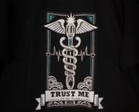 TeeFury Doctor Who LARGE &quot;The Doctor Is In&quot; Medical Seal Mash Up Shirt B... - £11.00 GBP