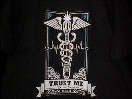 Tee Fury Doctor Who Large &quot;The Doctor Is In&quot; Medical Seal Mash Up Shirt Black - £10.94 GBP