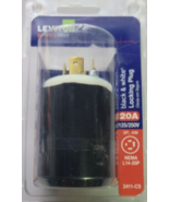 LEVITON 20 Amp 125/250-Volt Locking Plug, Black And White (2411-CS) - $36.35 CAD