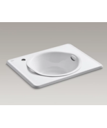 Kohler Top-mount utility sink with single faucet hole on the left K-6654... - $543.10 CAD