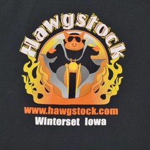 Hogstock Motorcycle Rally Men T-Shirt Size XL Black Graphic Print Short ... - £8.62 GBP
