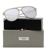 New Thom Browne TBS408-63-02 GRY-WHT Grey White Sunglasses  - $489.21 CAD